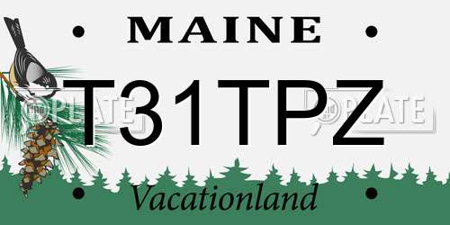 T31TPZ Maine License Plate