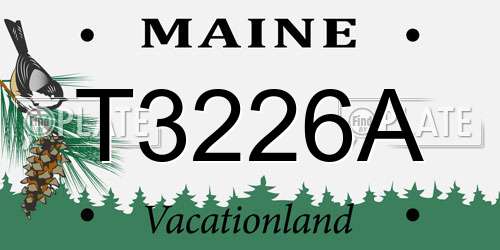 T3226A Maine License Plate