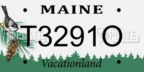 T3291O Maine License Plate
