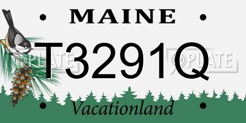 T3291Q Maine License Plate
