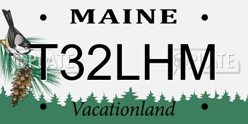 T32LHM Maine License Plate