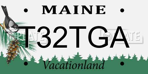 T32TGA Maine License Plate