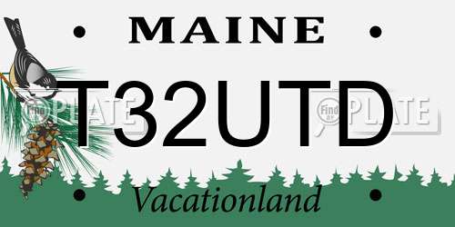T32UTD Maine License Plate