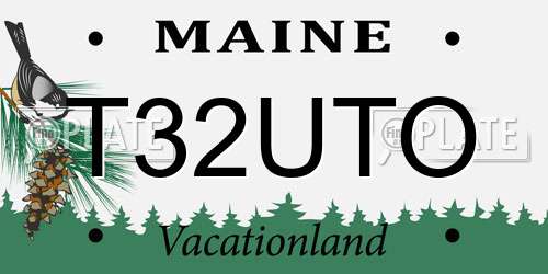 T32UTO Maine License Plate