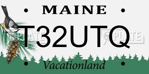 T32UTQ Maine License Plate