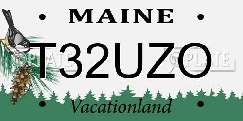T32UZO Maine License Plate