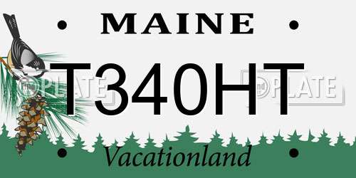 T340HT Maine License Plate