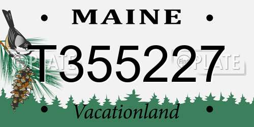 T355227 Maine License Plate