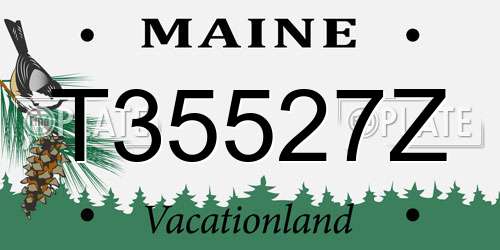 T35527Z Maine License Plate