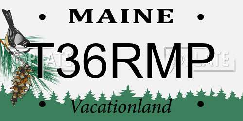 T36RMP Maine License Plate