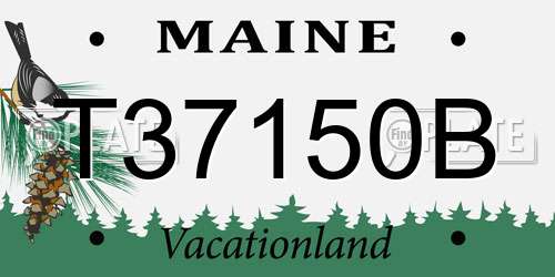 T37150B Maine License Plate
