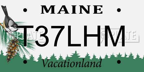 T37LHM Maine License Plate