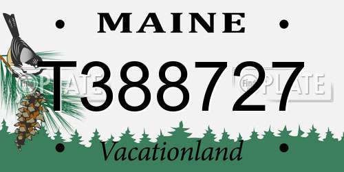 T388727 Maine License Plate