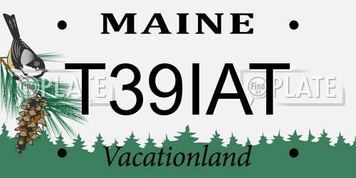 T39IAT Maine License Plate