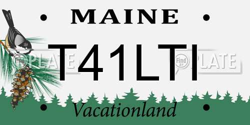 T41LTI Maine License Plate