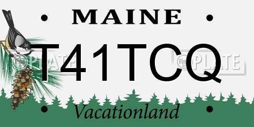 T41TCQ Maine License Plate