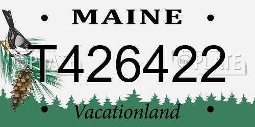 T426422 Maine License Plate
