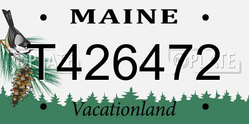 T426472 Maine License Plate