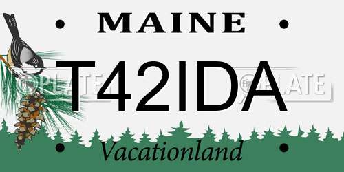 T42IDA Maine License Plate