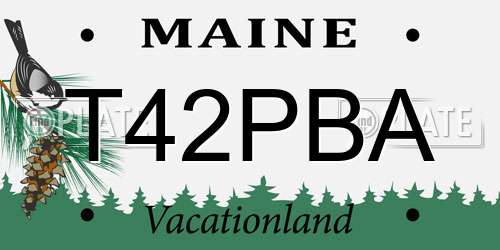 T42PBA Maine License Plate