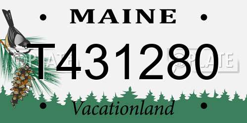 T431280 Maine License Plate