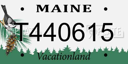 T440615 Maine License Plate