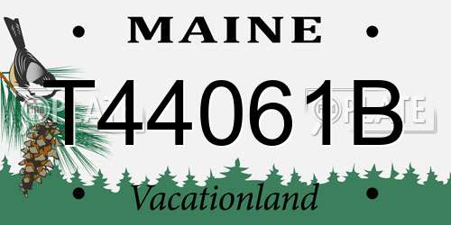 T44061B Maine License Plate