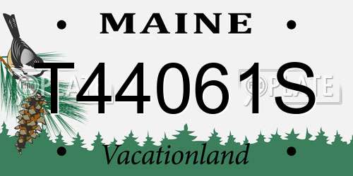 T44061S Maine License Plate