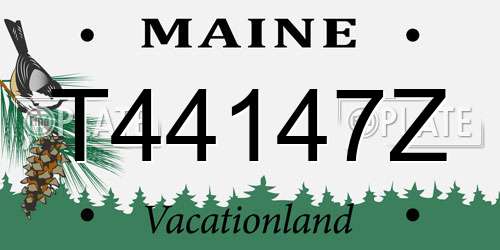 T44147Z Maine License Plate