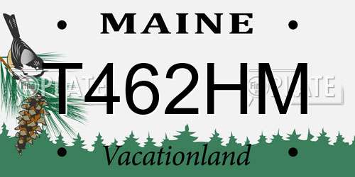 T462HM Maine License Plate