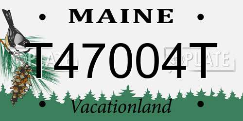 T47004T Maine License Plate