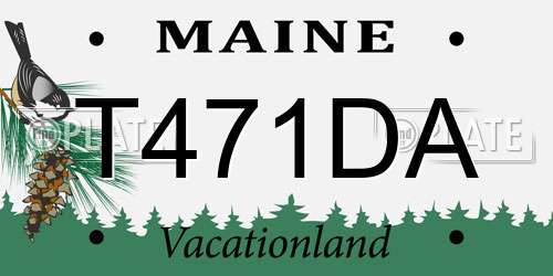 T471DA Maine License Plate