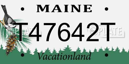 T47642T Maine License Plate