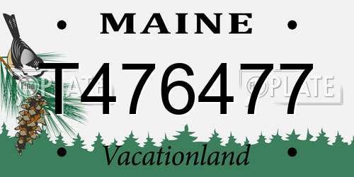 T476477 Maine License Plate
