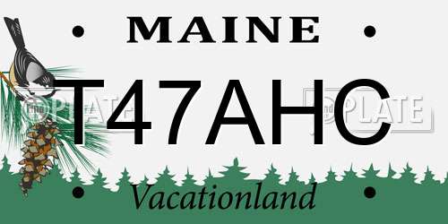 T47AHC Maine License Plate