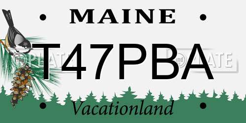 T47PBA Maine License Plate