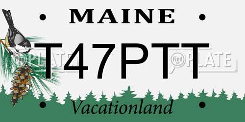 T47PTT Maine License Plate