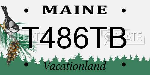 T486TB Maine License Plate