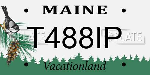 T488IP Maine License Plate