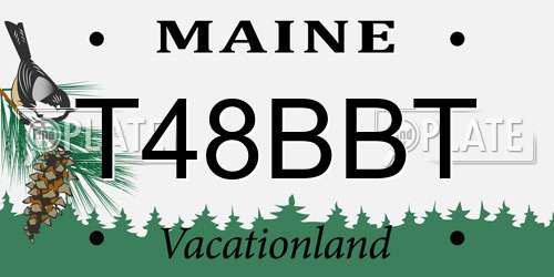 T48BBT Maine License Plate