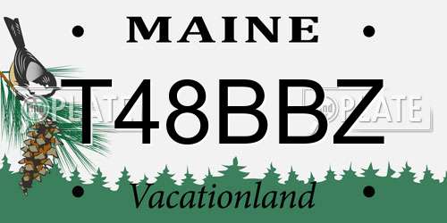 T48BBZ Maine License Plate