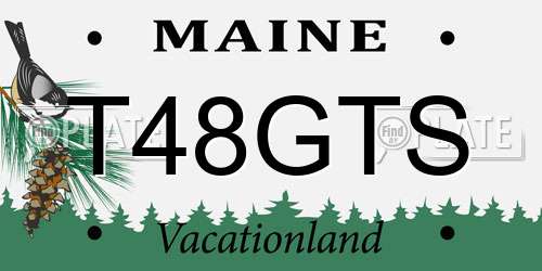 T48GTS Maine License Plate