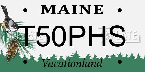 T50PHS Maine License Plate
