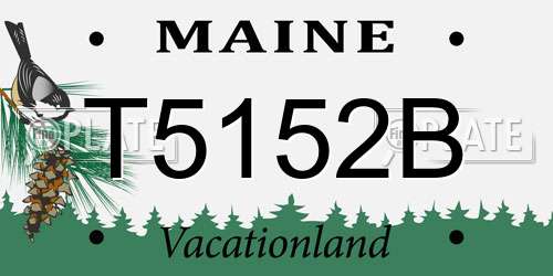 T5152B Maine License Plate