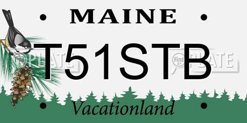 T51STB Maine License Plate