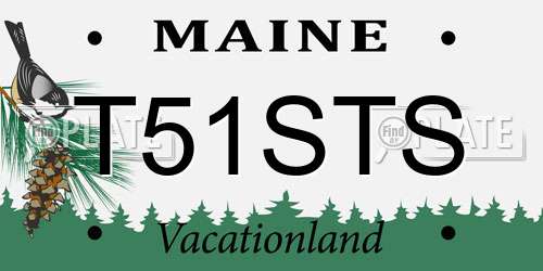 T51STS Maine License Plate
