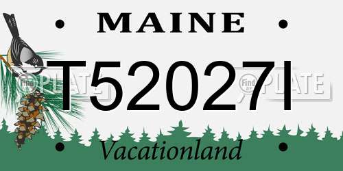 T52027I Maine License Plate