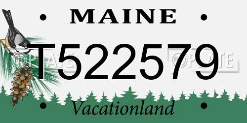 T522579 Maine License Plate