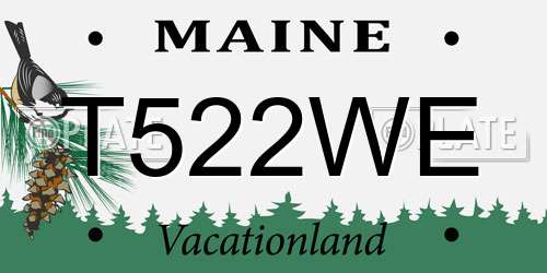 T522WE Maine License Plate