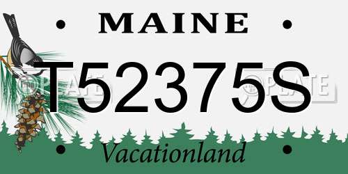 T52375S Maine License Plate